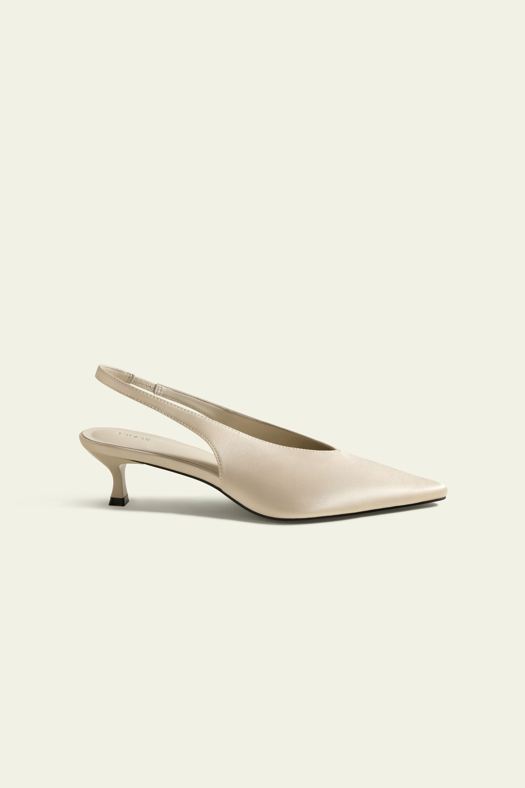 Silk charmeuse Pointed-Toe Slingback Heel | LILYSILK