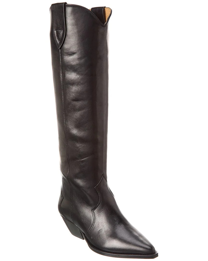 Isabel Marant Denvee Leather Knee-High Boot | Shop Simon