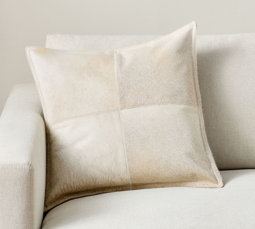 Pieced Hide Pillow | Pottery Barn (US)