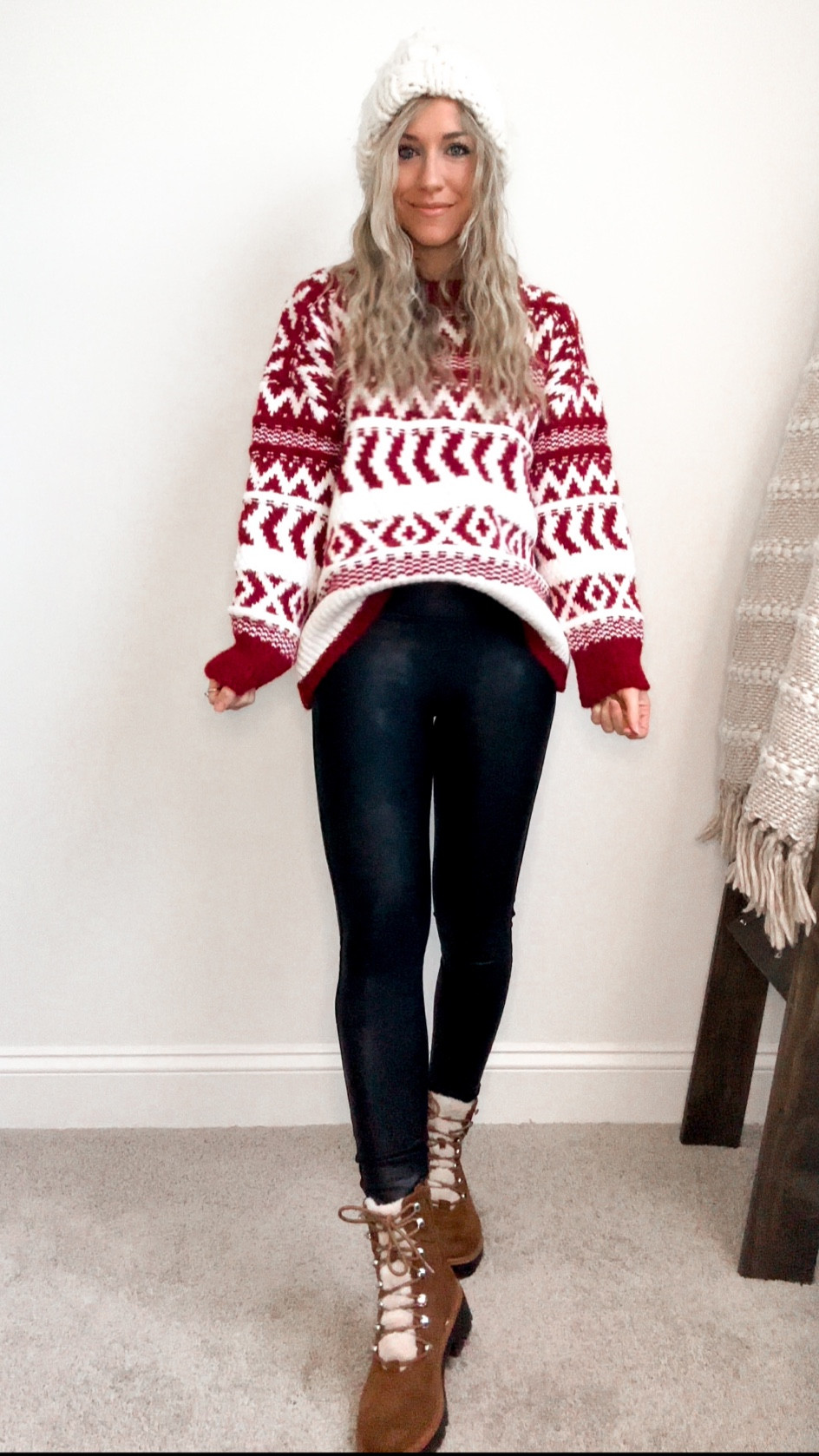 Chicwish Christmas sweater, festive sweater, winter sweater, red Christmas sweater , patterned sweater, red white Christmas outfit 

#LTKSeasonal #LTKHoliday #LTKstyletip