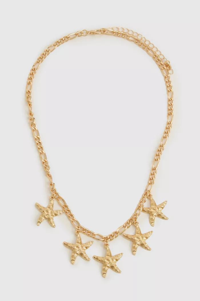 Starfish Scattered Necklace | Boohoo.com (UK & IE)