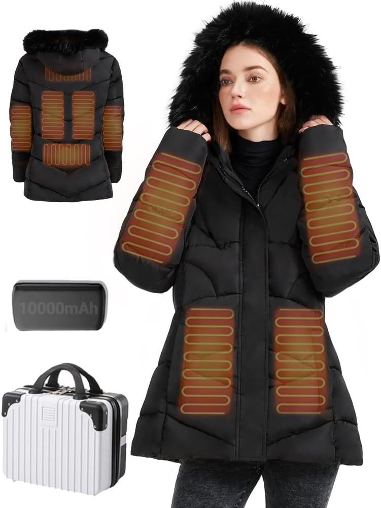 Heated Jackets for Women with Battery Pack, Women's Heated Jacket, Heated Coat for Women, Detacha... | Amazon (US)