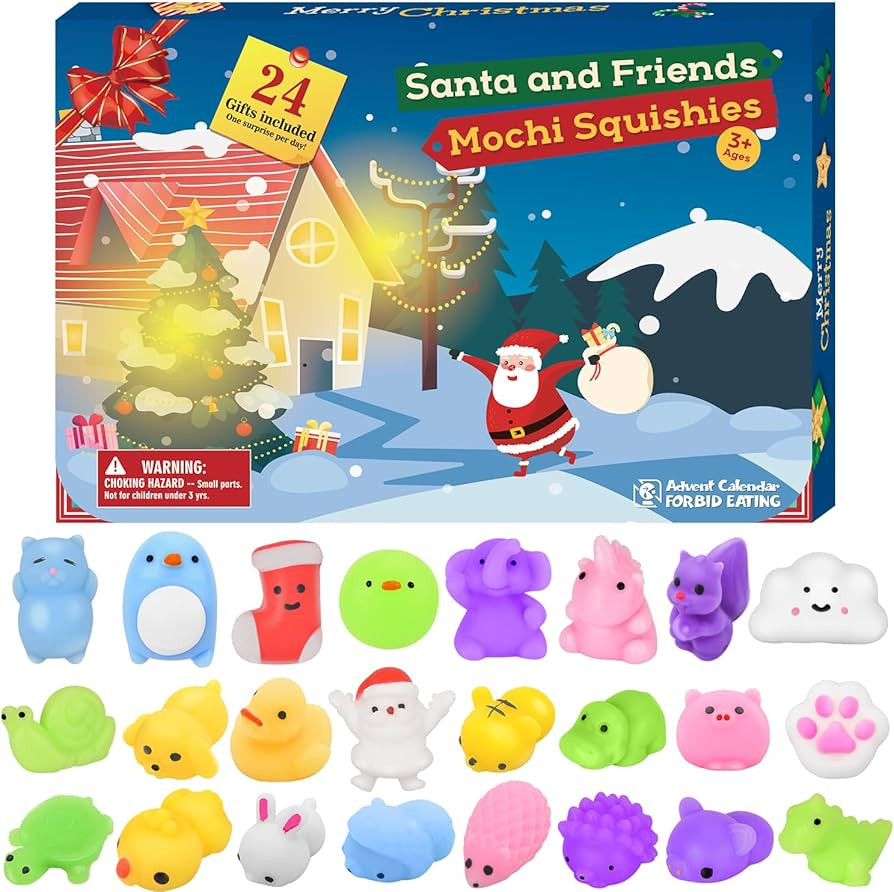 BATTOP Advent Calendar 2024,Christmas 24 Days Mochi Animals Squishy Toys for Kids,Toddlers,Christ... | Amazon (US)