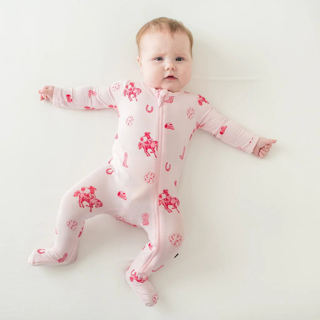 Zippered Footie in Disco Cowgirl | Kyte Baby