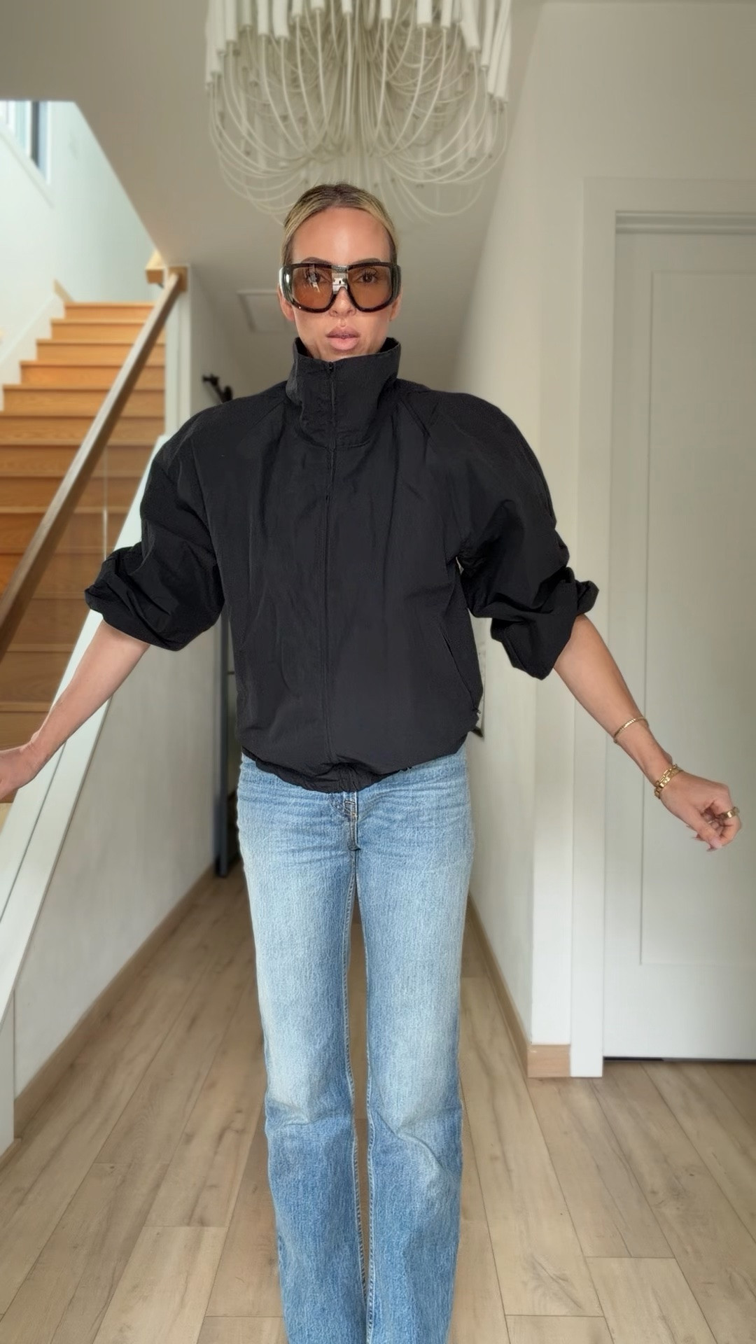 I’m wearing a medium in the jacket. Jeans run TTS and they are tall girl friendly. Super tall girl friendly. And I’m wearing true to size in boots. ￼

#LTKOver40 #LTKTall #LTKootd
