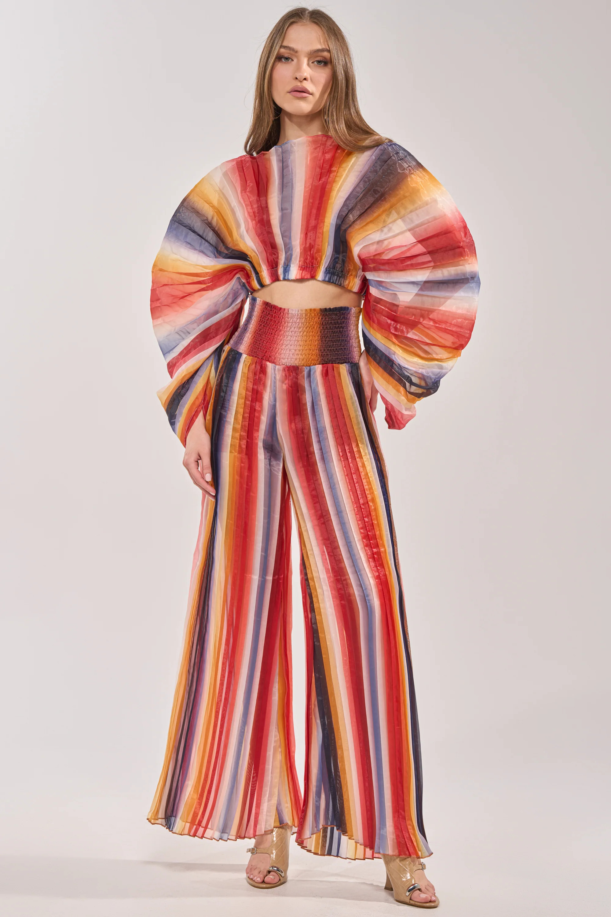 FANNED OUT CHIFFON PANT | AKIRA