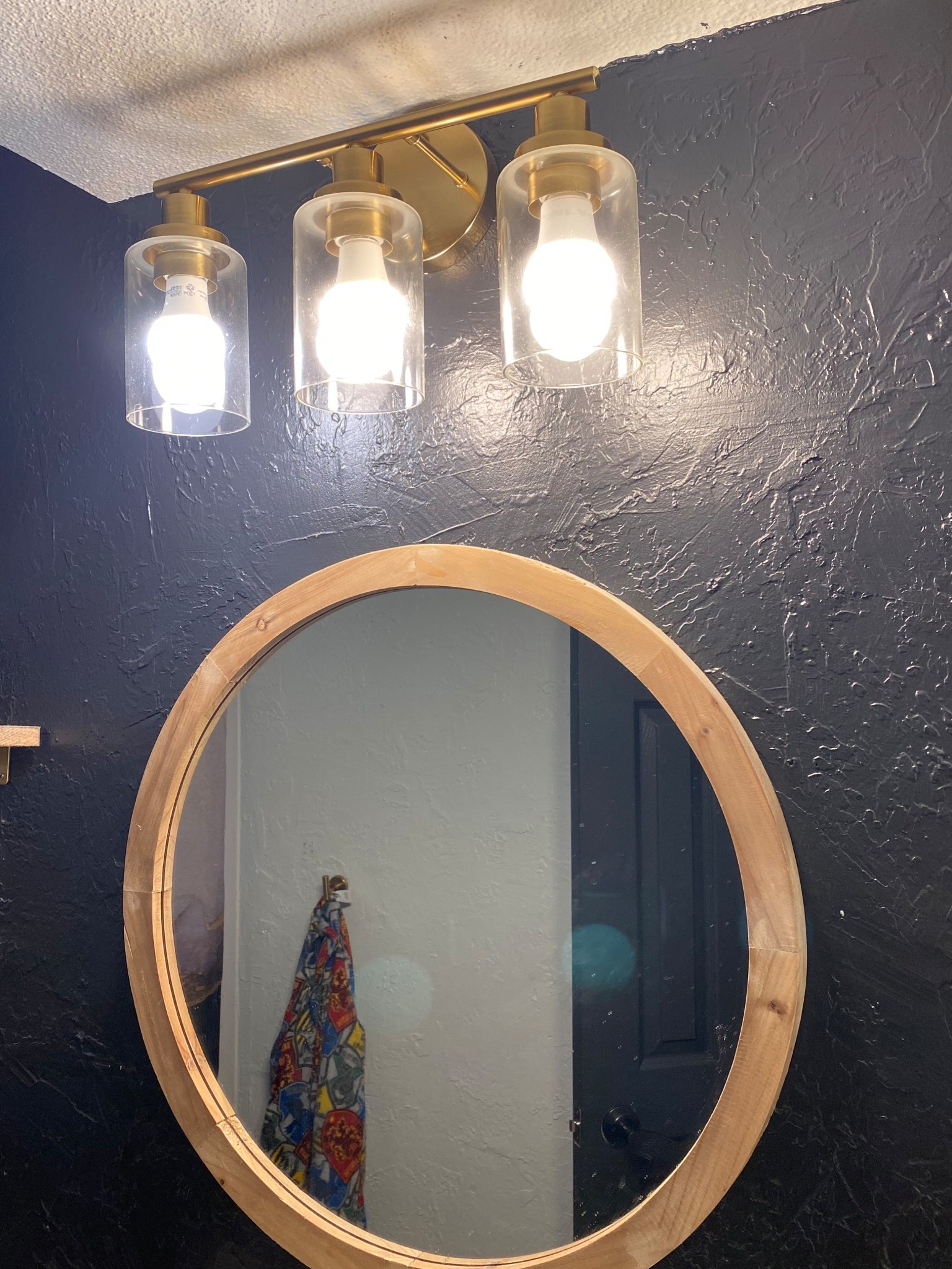 Bathroom gold light fixture! 

#LTKHome