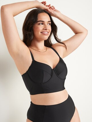 Underwire Longline Swim Top for Women | Old Navy (US)