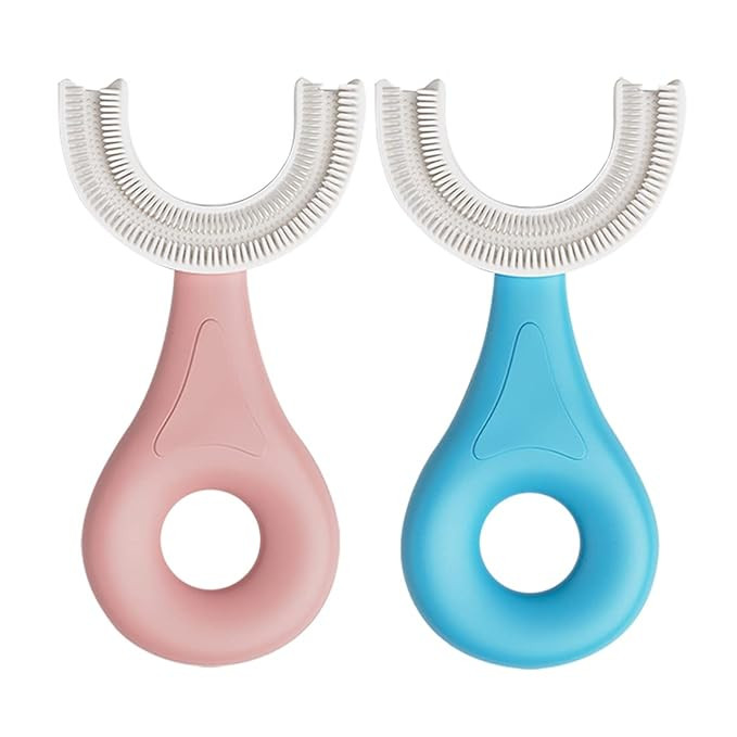 soobei Kids U-Shaped Toothbrush ,Food Grade Soft Silicone Brush Head, 360° Oral Teeth Cleaning D... | Amazon (US)