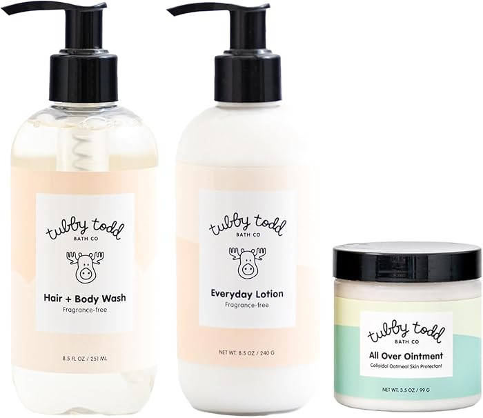 TUBBY TODD 3-Step Baby Bath & Skincare Routine - The Regulars Bundle - 8.5oz Baby Shampoo and Bod... | Amazon (US)