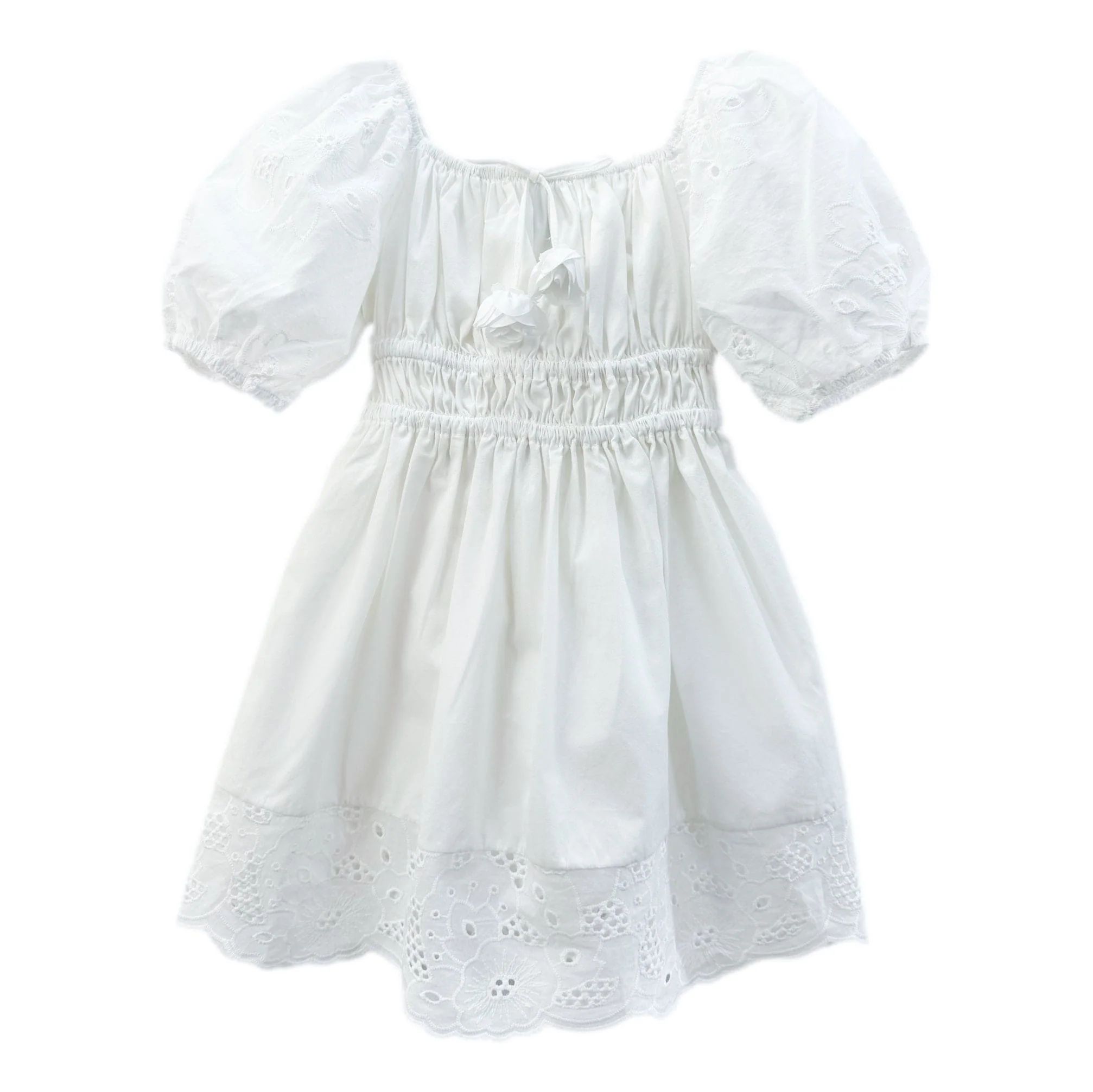 Blanca White Cotton Dress | petite maison kids