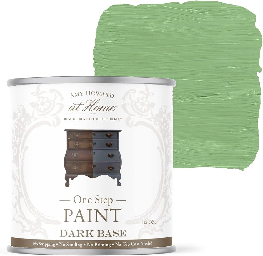 AMY HOWARD AT HOME Chalk-Based One Step Paint for Furniture, Cabinetry, Decor, Finish, and More | No Stripping, Sanding, or Priming | Dark Base | 32 Ounce | Easy Street | Amazon (US)