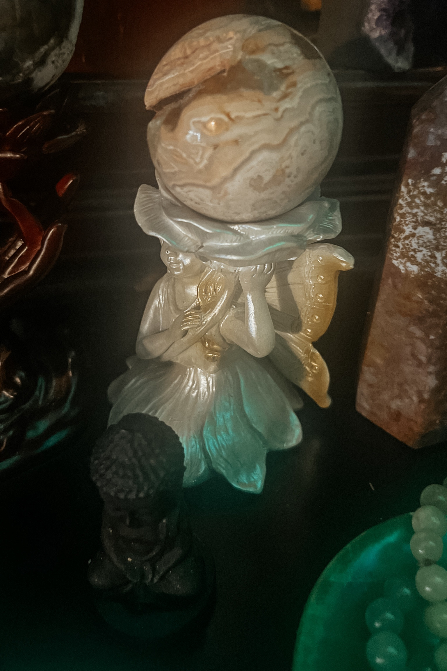 🌿✨ Discover the magic of our Etsy fairy sphere holder that perfectly complements your unique style. 🧚‍♀️💫 

Calling all plant-loving, crystal-crazed, clean makeup-wearing boho beauties in their fabulous forties! 

#FortyAndFabulous #BohoVibes #PlantLovers #CrystalMagic #CleanBeauty #EtsyFinds #HippieStyle

#LTKGiftGuide #LTKover40 #LTKHoliday