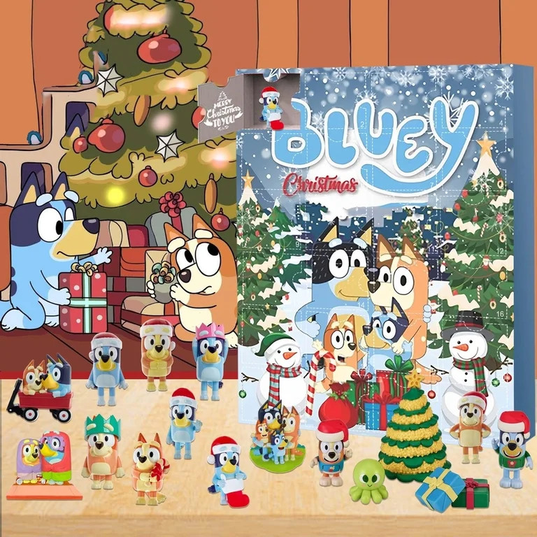 2024 Christmas Blue'y Advent Calendar for Adults Teens, 24 Days Cute Cartoon Figure Christmas Cou... | Walmart (US)