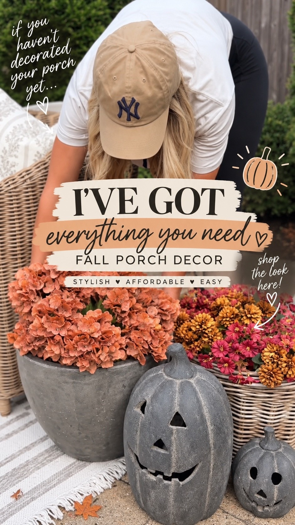 #ad If you haven’t decorated your porch for fall yet… I’ve got you covered 🍂🤎

I rounded up everything you need for an easy, cozy fall porch—from the prettiest faux mums + pumpkins to planters, baskets, doormats & more. Pieces that look SO good together without spending a fortune. 🎃

Shop all of my fall porch favorites right here! 🍁 

@Wayfair #wayfair #wayfairpartner

#LTKHome #LTKSeasonal