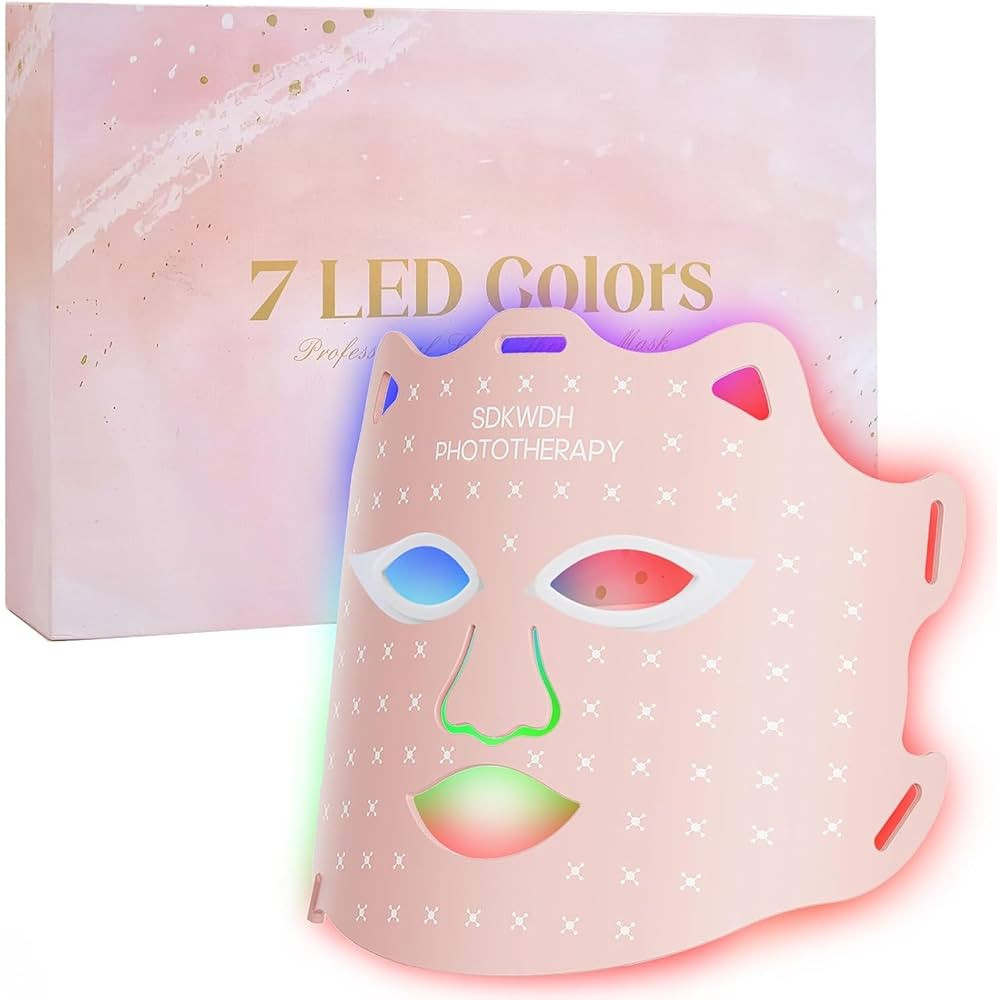 Red Light Therapy for Face, Led Face Mask Light Therapy, 7 Colors LED Face Mask Light Therapy At ... | Amazon (US)