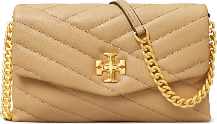 Kira Chevron Quilted Leather Wallet on a Chain | Nordstrom