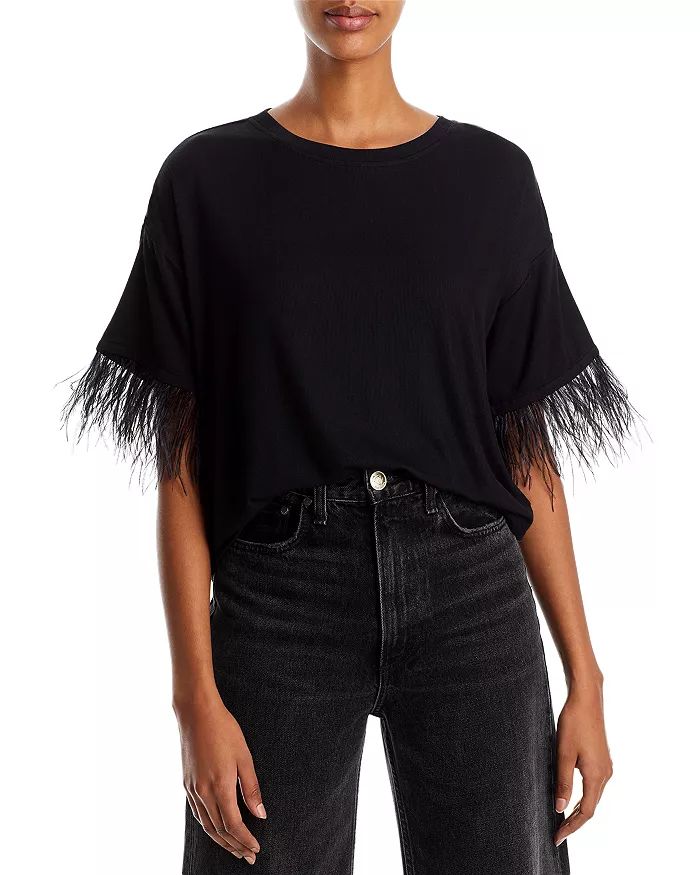 Lucy Paris Feather Trim Tee Back to Results -  Women - Bloomingdale's | Bloomingdale's (US)