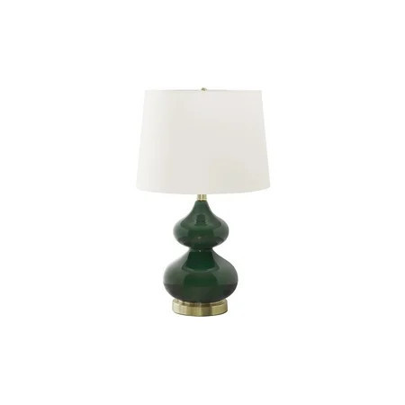 Lighting Fixtures Lighting, 24"h, Green Glass, Ivory / Cream Shade, Contemporary,Table Lamps | Walmart (US)