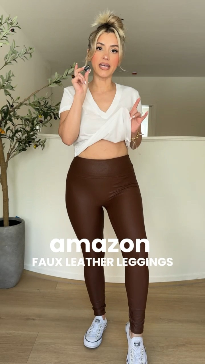 My favorite faux leather leggings ON PRIME DEAL! Wearing small

#LTKStyleTip #LTKSaleAlert #LTKU