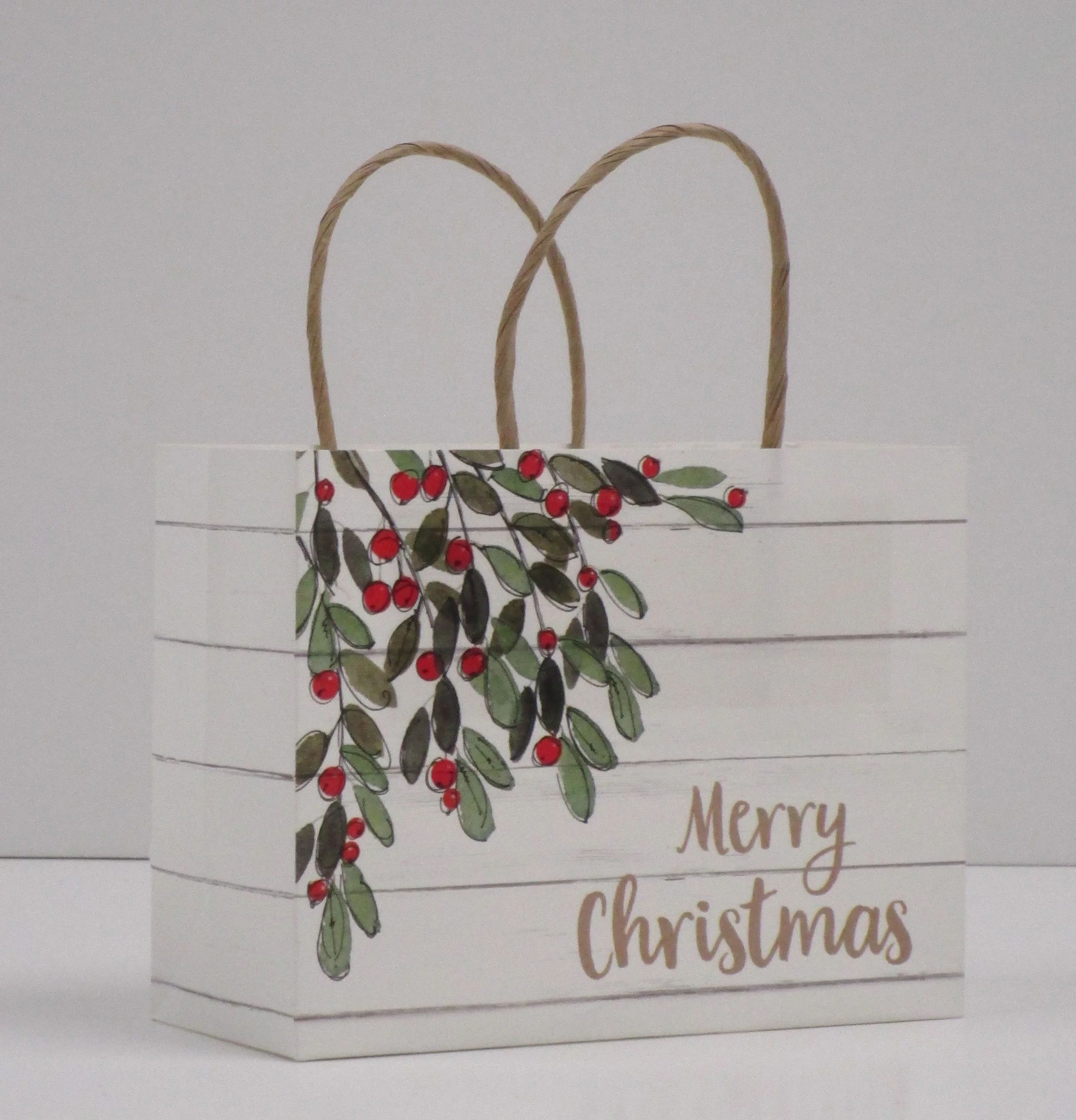 Holiday Time Kraft Petite Vogue Christmas White Paper Gift Bag Mcmas Bot - Walmart.com | Walmart (US)