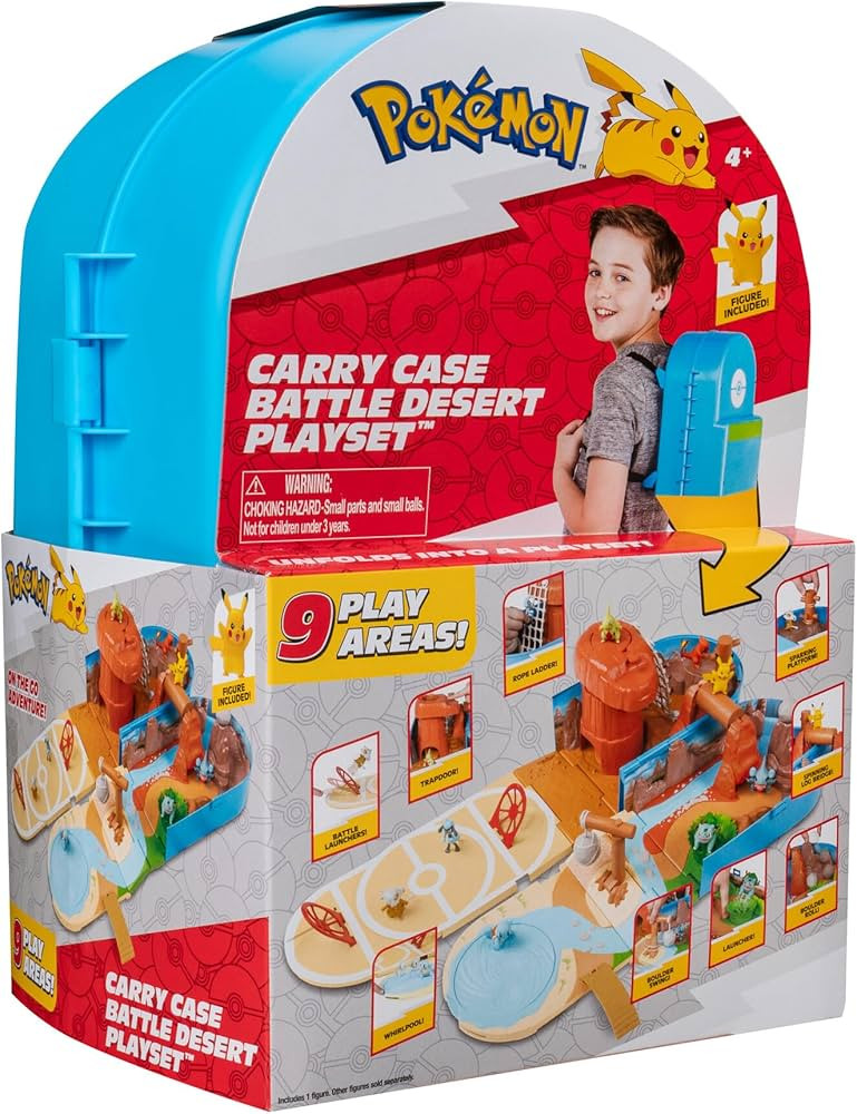 Pokémon Carry CASE Battle Desert PLAYSET - Portable Transforming Playset with Action Features an... | Amazon (US)