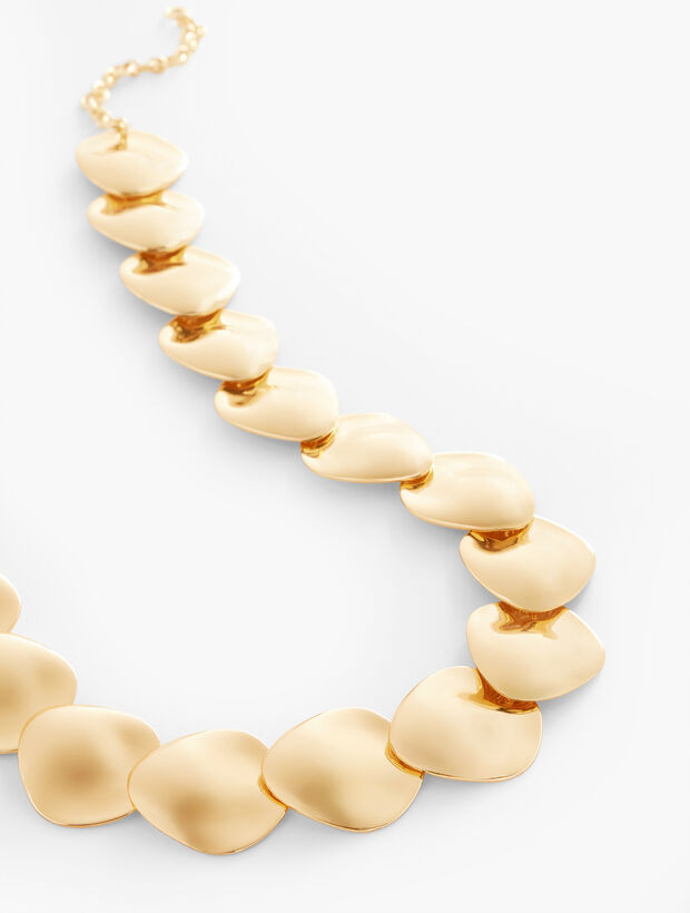 Wavy Disc Statement Necklace | Talbots
