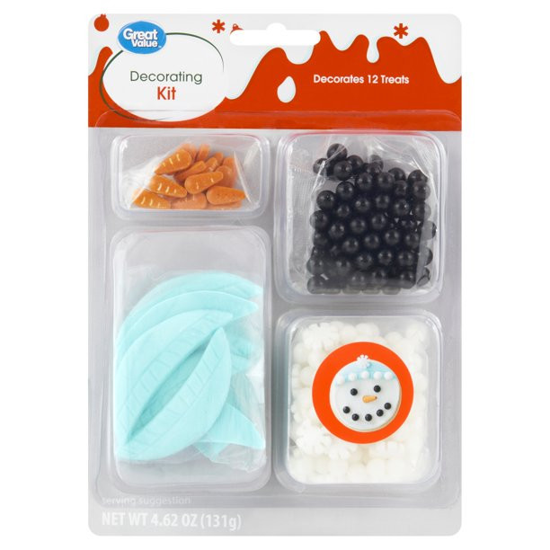 Great Value Snowman Winter Cupcake Decorating Kit, Includes 12 Sets - Walmart.com | Walmart (US)