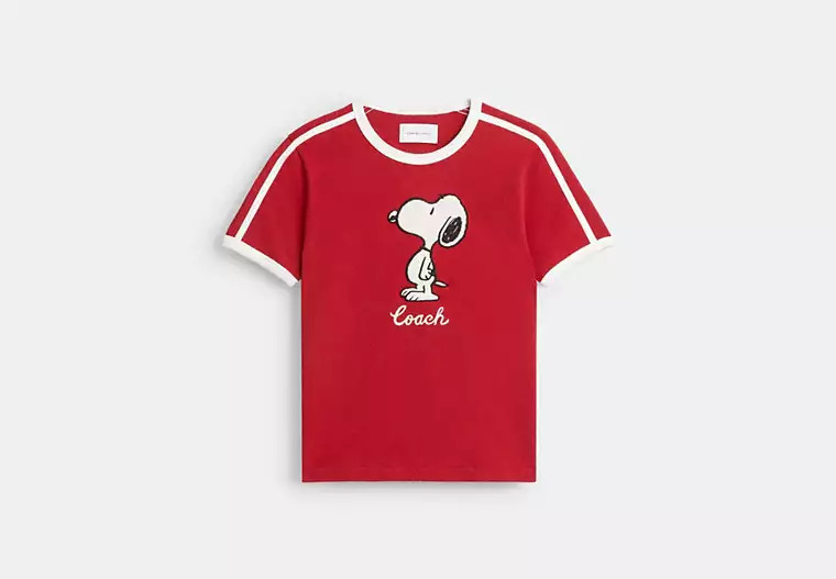 Coach X Peanuts Ringer T Shirt In Organic Cotton | Coach (US)