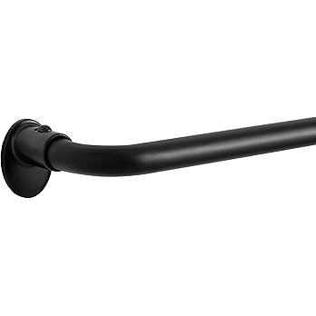 Eclipse Clinton Blackout Curtain Rods, 5/8 Inch Wrap Around Adjustable, Matte Black - 48 to 86 In... | Amazon (US)