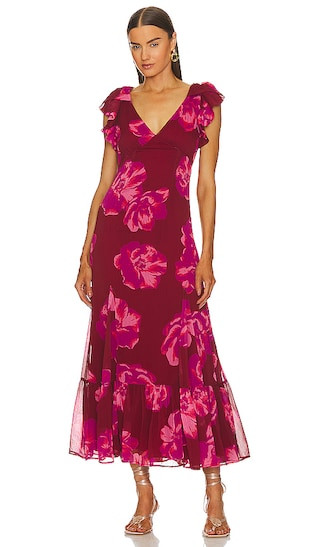 Althea Maxi Dress in Pink Magnolia Floral | Revolve Clothing (Global)