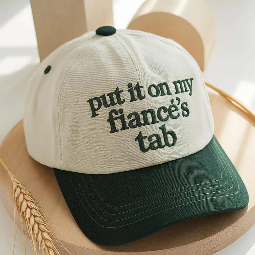 Put It on My Fiance’s Tab Embroidered Trucker Hat, Bachelorette Party Bridal Shower, Fiancé Gi... | Etsy (US)