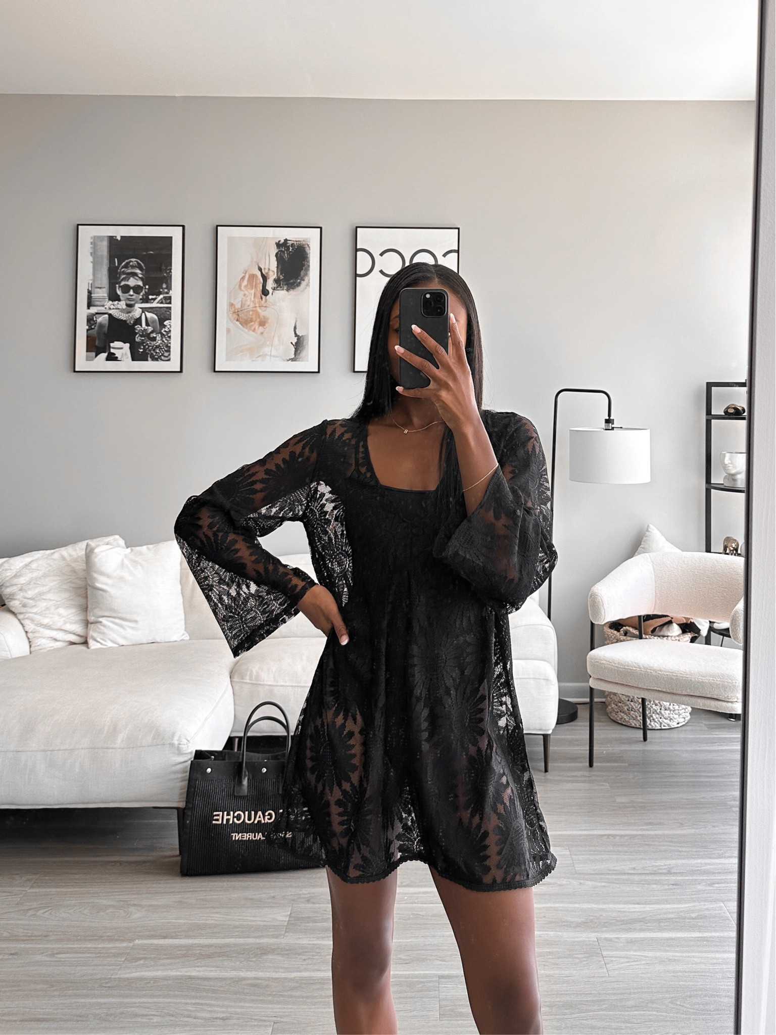 This black swimsuit cover-up is stunning! I love the floral lace detail! I’m wearing an XS/S! #resortwear #beachcoverup #poolcoverup #cabooutfit 

#LTKtravel #LTKitbag #LTKswim