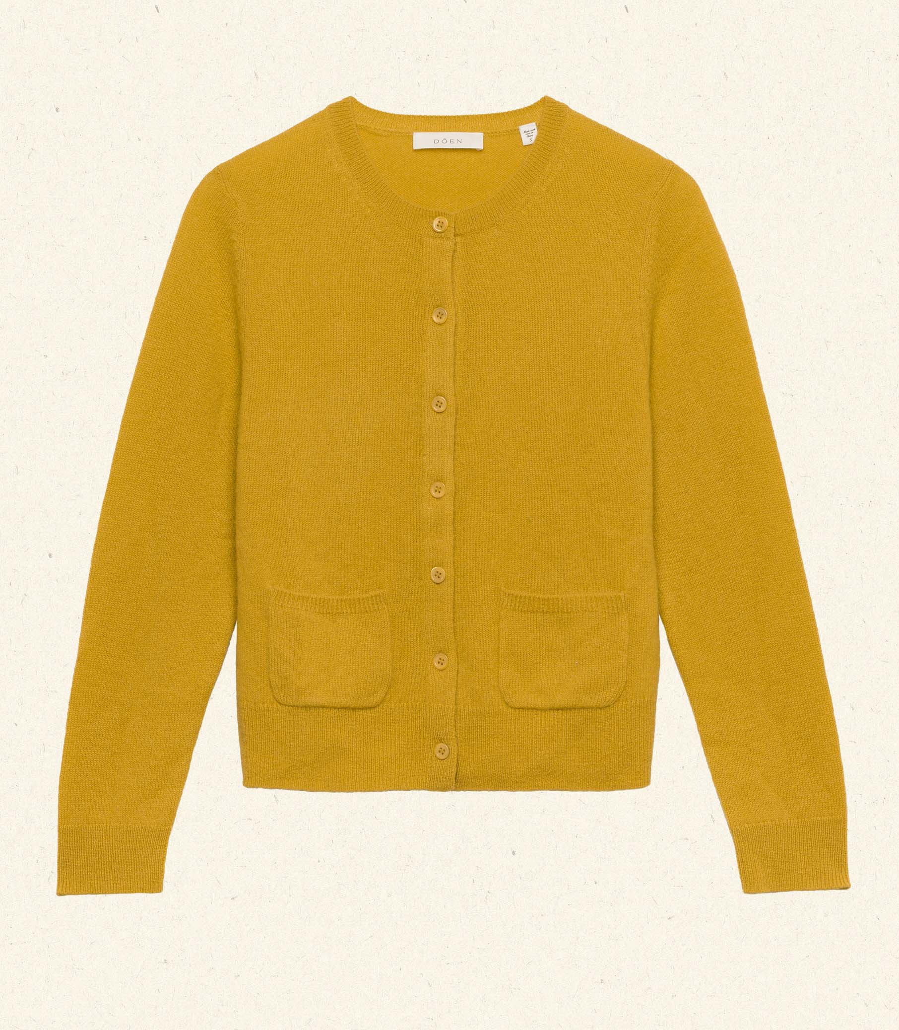 Freya Cashmere Cardigan - Citrine | D\u00d4EN | DOEN