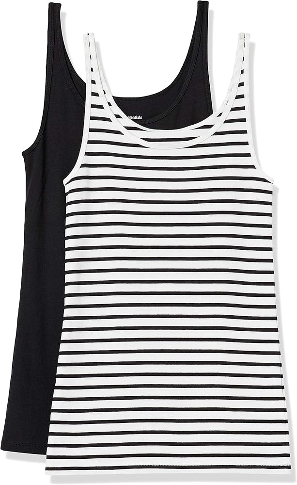 Amazon Essentials Women's 2-Pack Slim-fit Thin Strap Tank | Amazon (US)