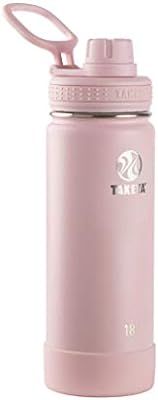 Takeya Actives Insulated Stainless Steel Water Bottle with Spout Lid, 18 oz, Blush | Amazon (US)