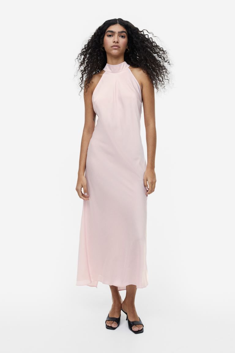 Open-backed Satin Dress | H&M (US)