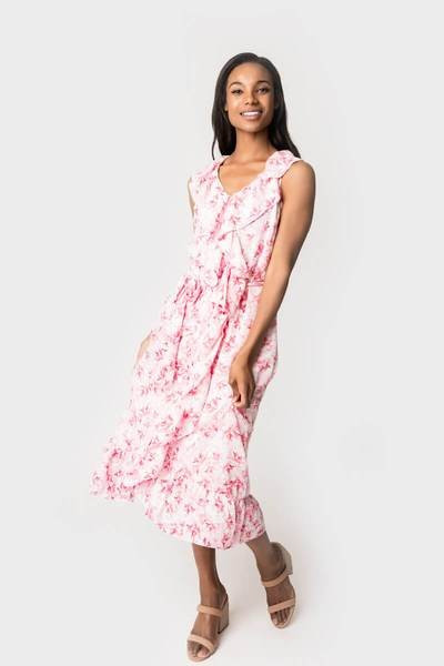 The DoubleTake Girls V-Neck Ruffle Wrap Dress | Gibson