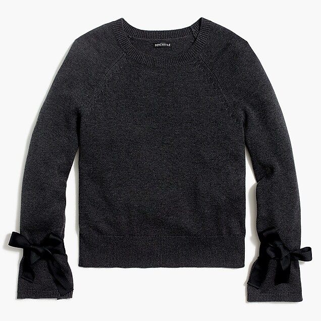 Tie bell-sleeve pullover sweater | J.Crew Factory