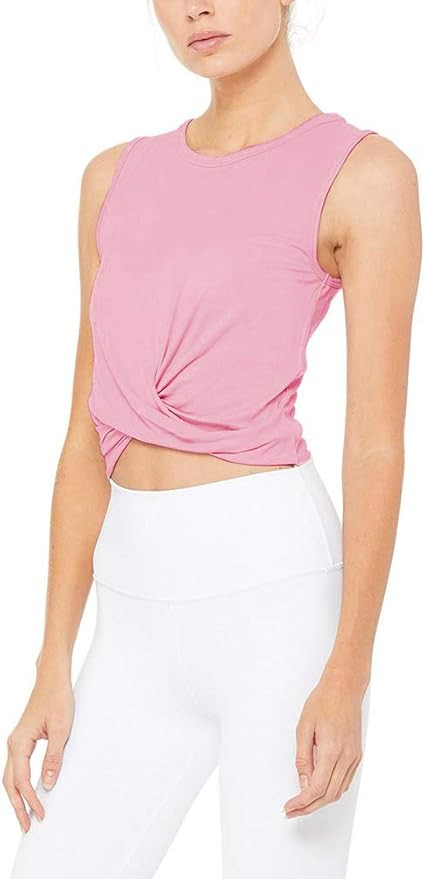 Bestisun Crop Top Workout Shirts Muscle Tank Cropped Athletic Workout Top for Women Gym | Amazon (US)