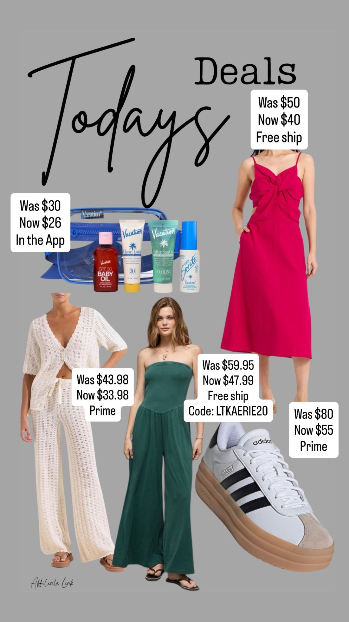 Todays deals
Summer dress
Mother’s Day
Swim coverup
Matching sets
Vacation must haves
Sunscreen
Adidas sneakers
Jumpsuit
Summer outfit


#LTKOver40 #LTKselfcare #LTKSaleAlert