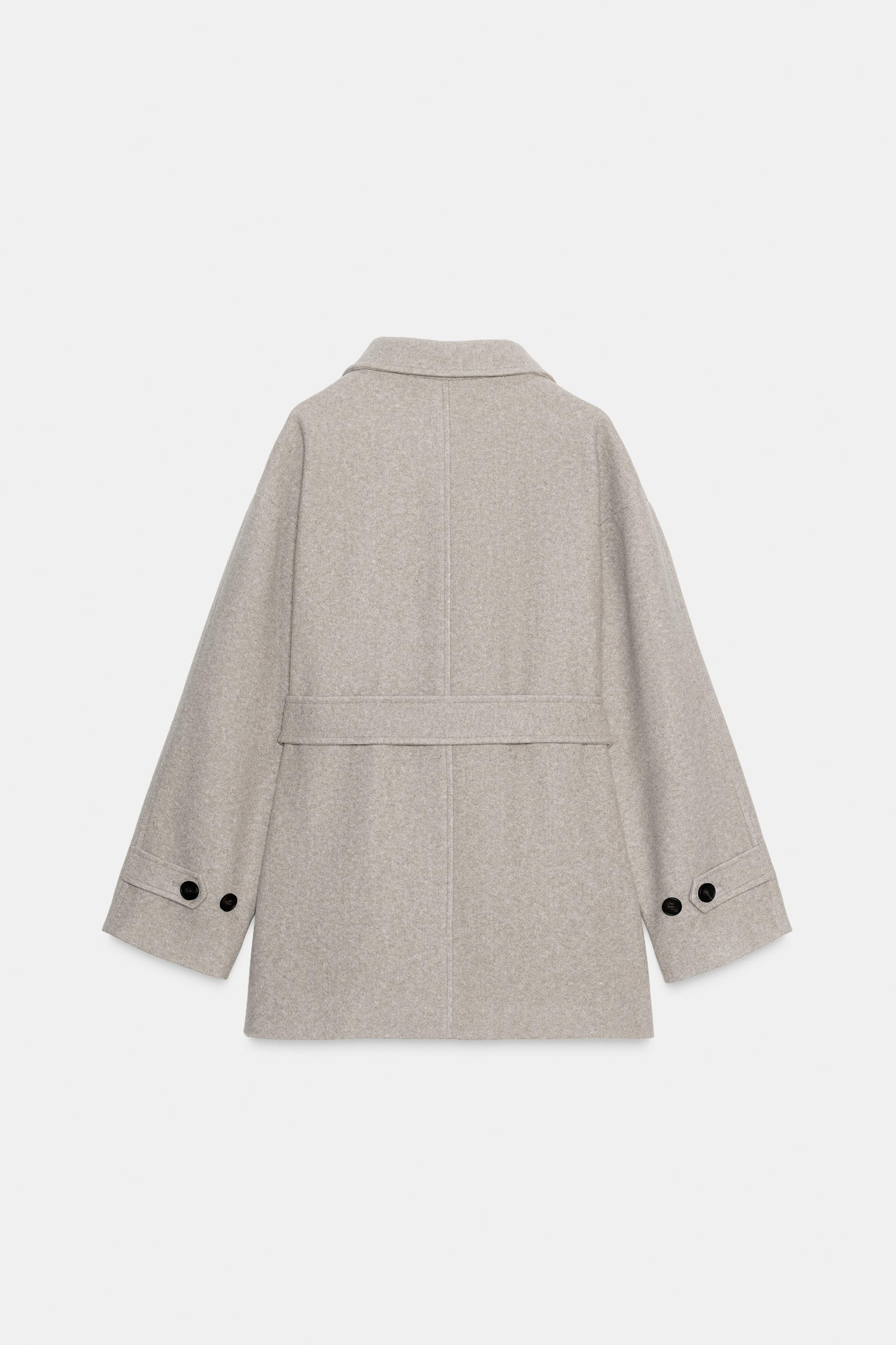 SOFT DOUBLE-POSITION COLLAR COAT | Zara US
