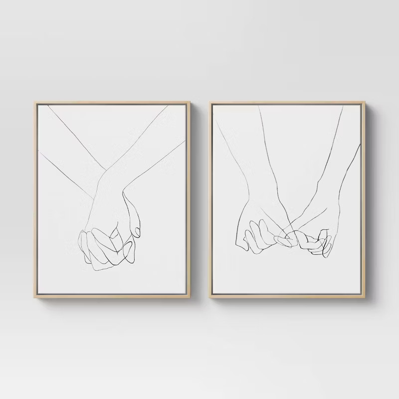 (Set of 2) 16" x 20" Hands Framed Canvas - Project 62™ | Target