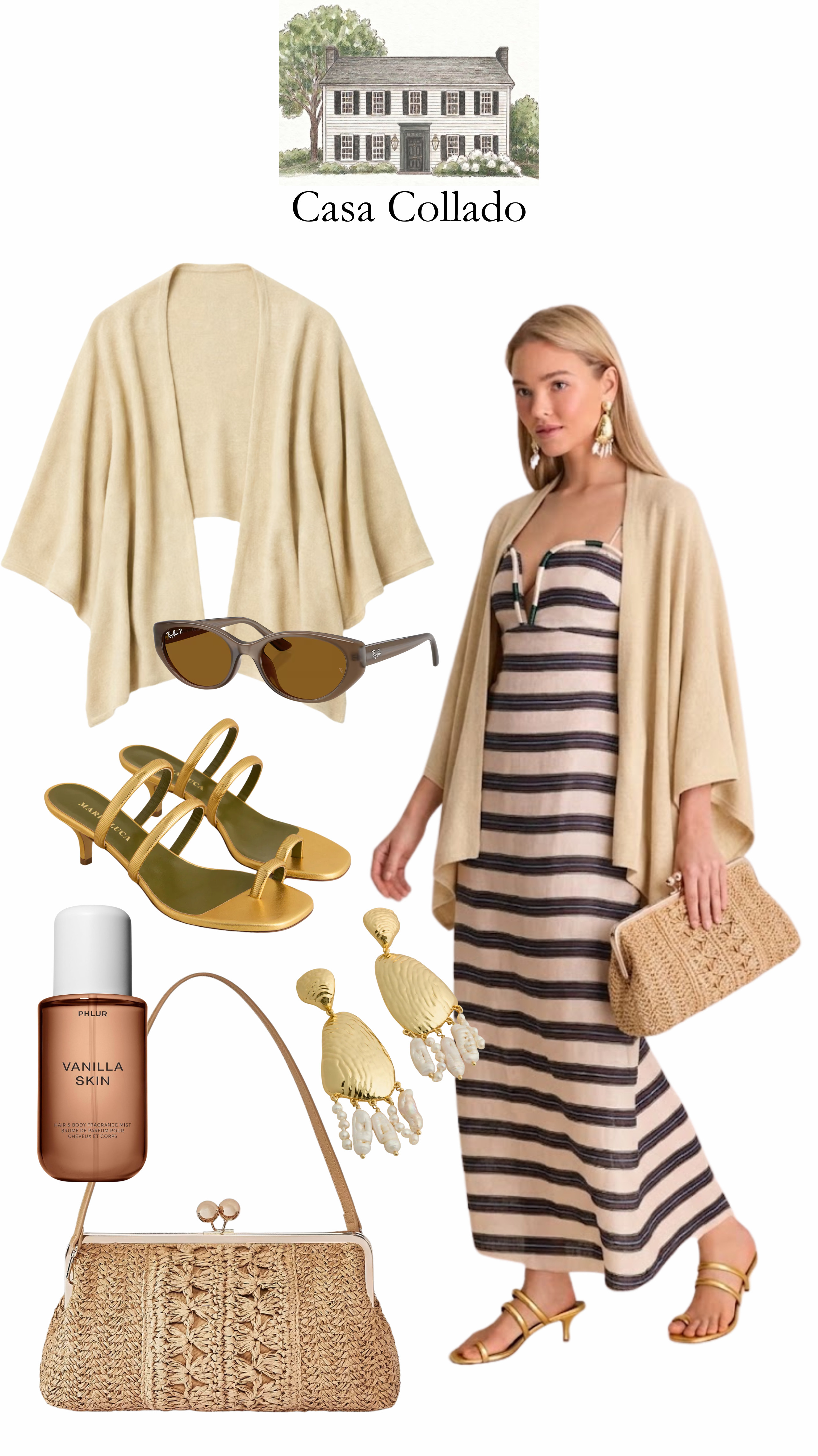 Light layers, soft neutrals, and a touch of gold—a go-to for looking polished without trying too hard. From brunch to sunset strolls, she does it all.

Shop the look 👇🏻 #LTKStyle #LTKFinds #EffortlessChic 

 #LTKgrwm #LTKOver40 #LTKBeauty