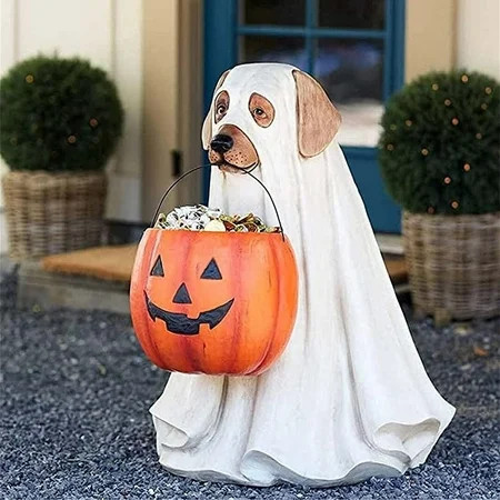 Halloween Decorations Ghost Dog Candy Bowl Holder, Halloween Dog Candy Bowl, Halloween Dog Candy Holder, Outdoor Halloween Candy Bowl, Halloween Candy Bowl Large Pumpkin Candy Dish-Dog Halloween Deco | Walmart (US)