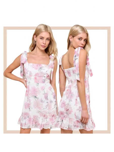 Floral embroidered tie strap party wedding guest spring summer mini dresss

#LTKparties #LTKwedding #LTKfindsunder100