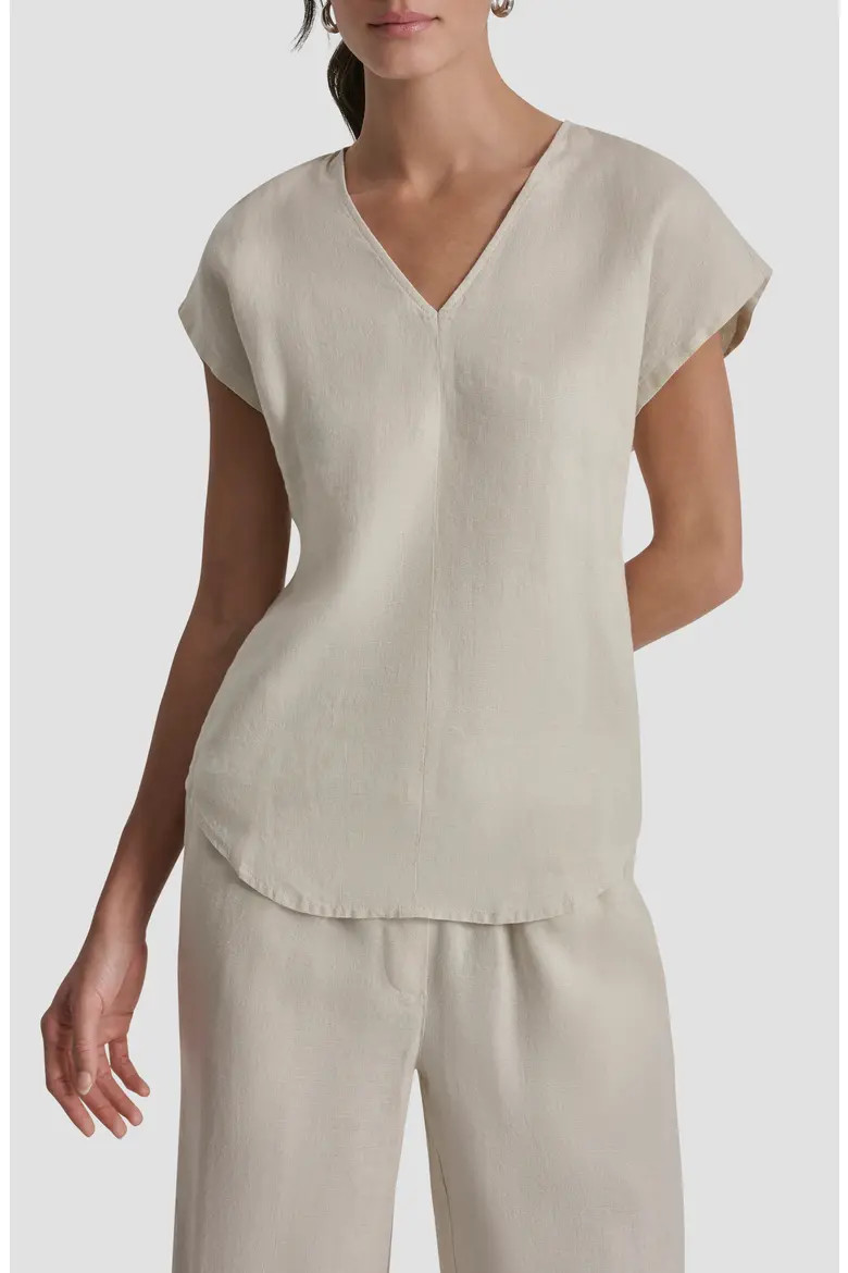 V-Neck Linen Top (Women) | Nordstrom | Nordstrom