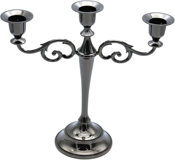 3-Candle Metal Candelabra Candlestick 10.6 inch Tall Candle Holder Wedding Event Candelabra Candl... | Amazon (US)