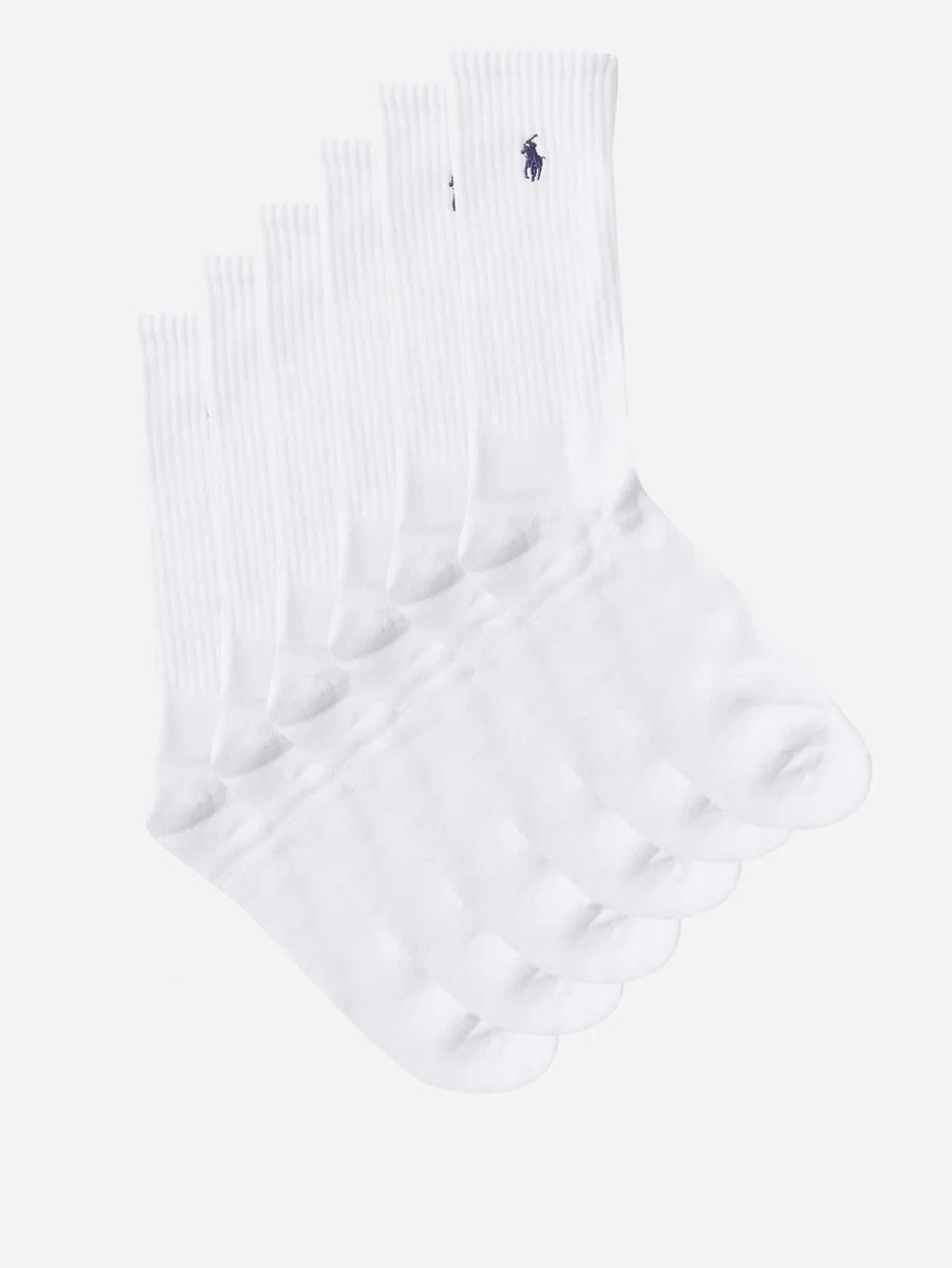 Pack of six logo-embroidered cotton-blend socks | Polo Ralph Lauren | Matches (UK)