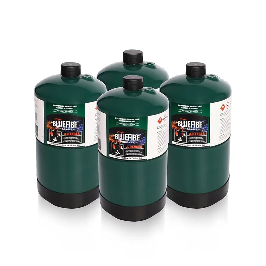 BLUEFIRE 16.4 oz Propane Replacement Fuel Camping Gas Cylinder Pack of 4 All Purpose Portable Can... | Amazon (US)